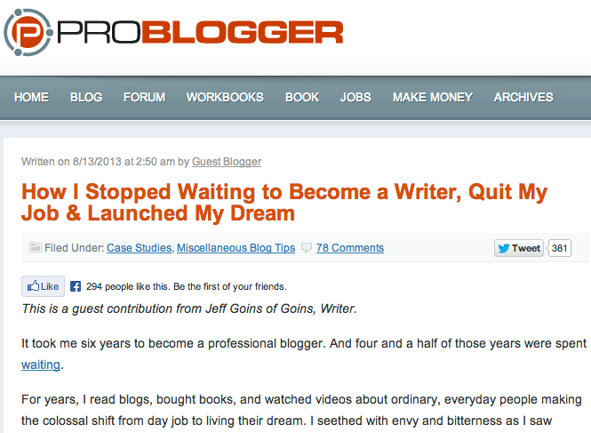 problogger article